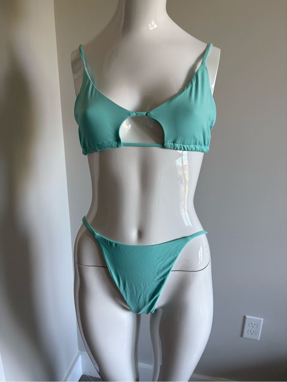 Garage Mint Green Cutout Bikini Set
